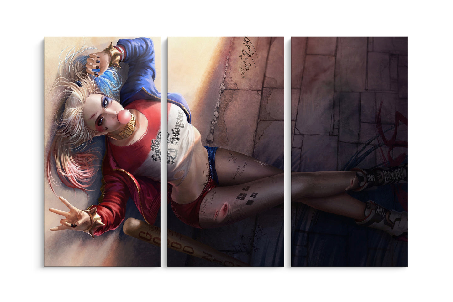 Tablou 3 Piese Harley Quinn III