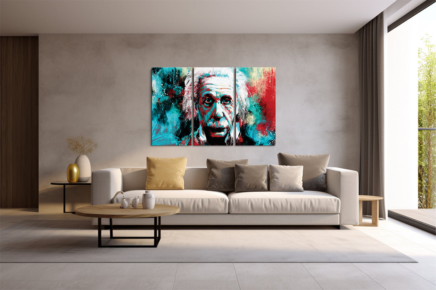 Tablou 3 Piese Albert Einstein