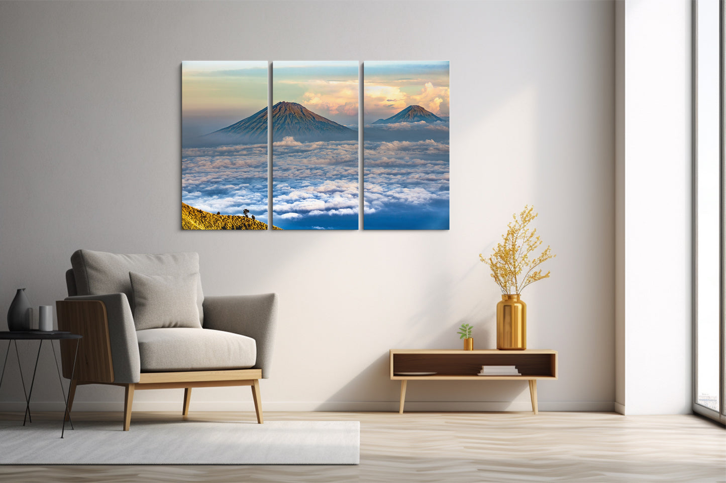 Tablou 3 Piese Twin Mountain
