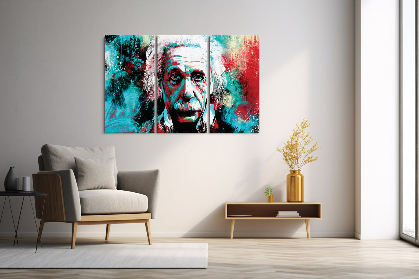 Tablou 3 Piese Albert Einstein