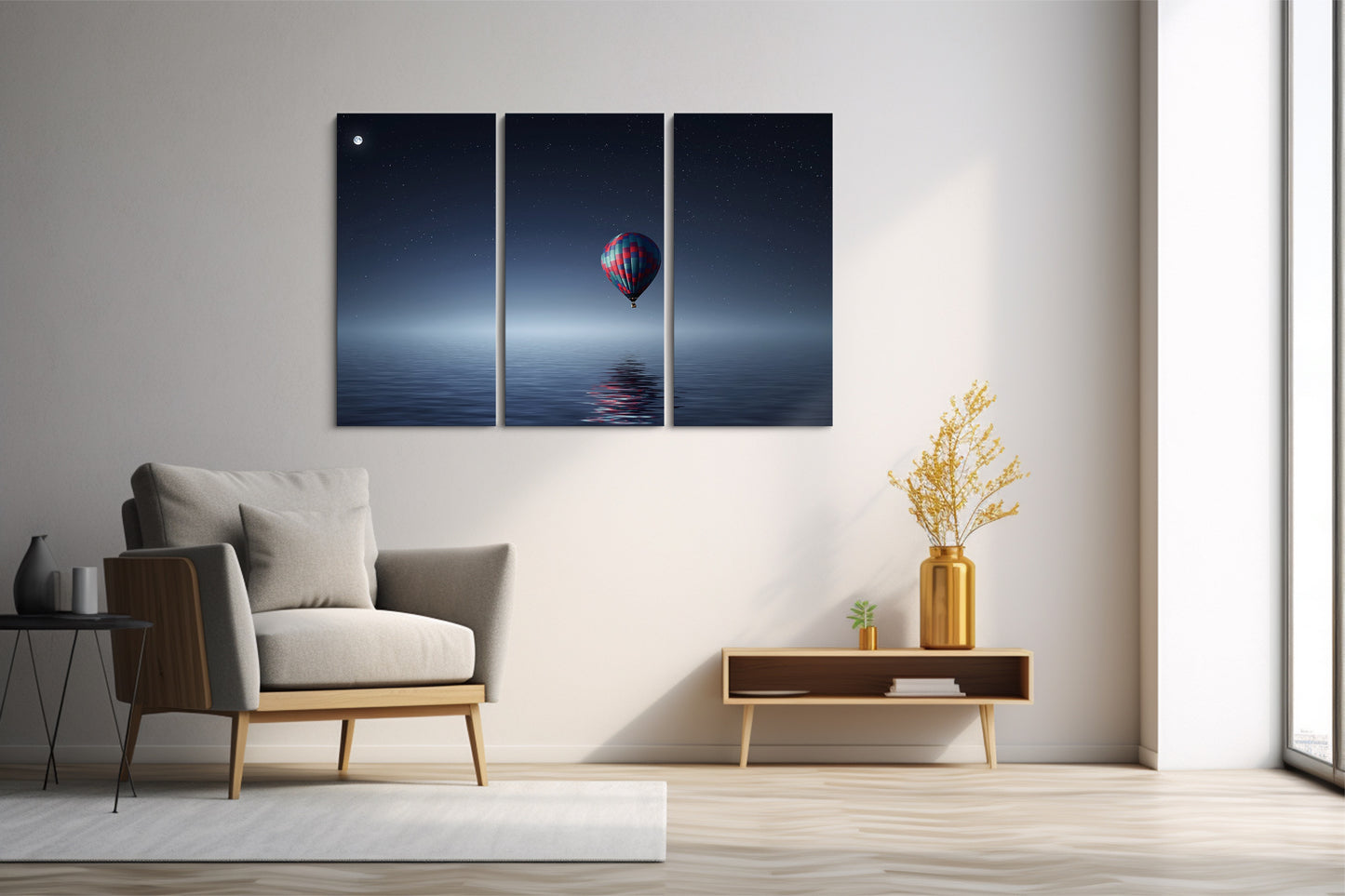 Tablou 3 Piese Balon Cu Aer