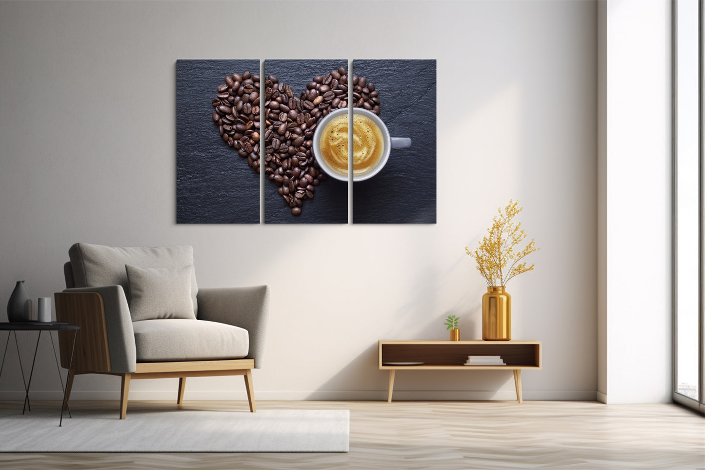 Tablou 3 Piese I Love Coffe