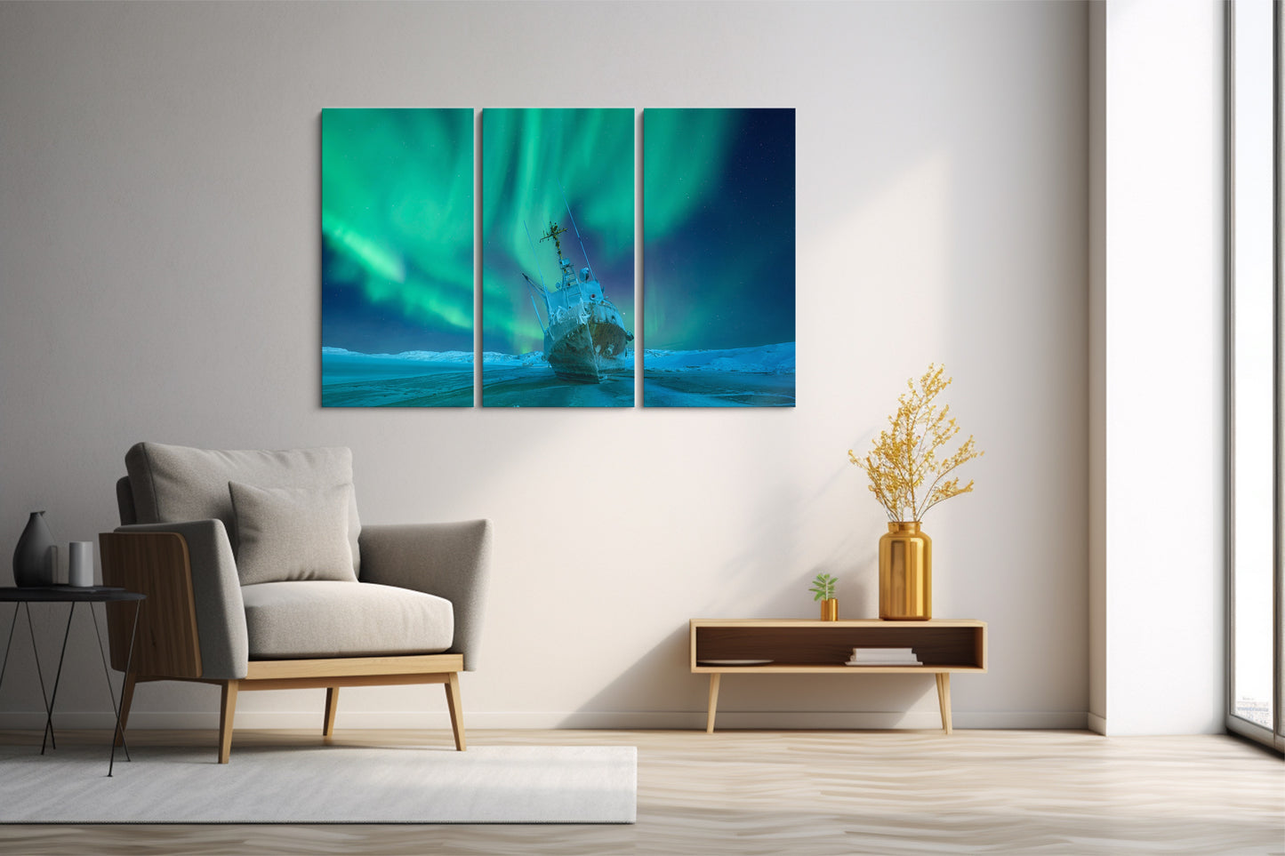 Tablou 3 Piese Aurora Boreală II