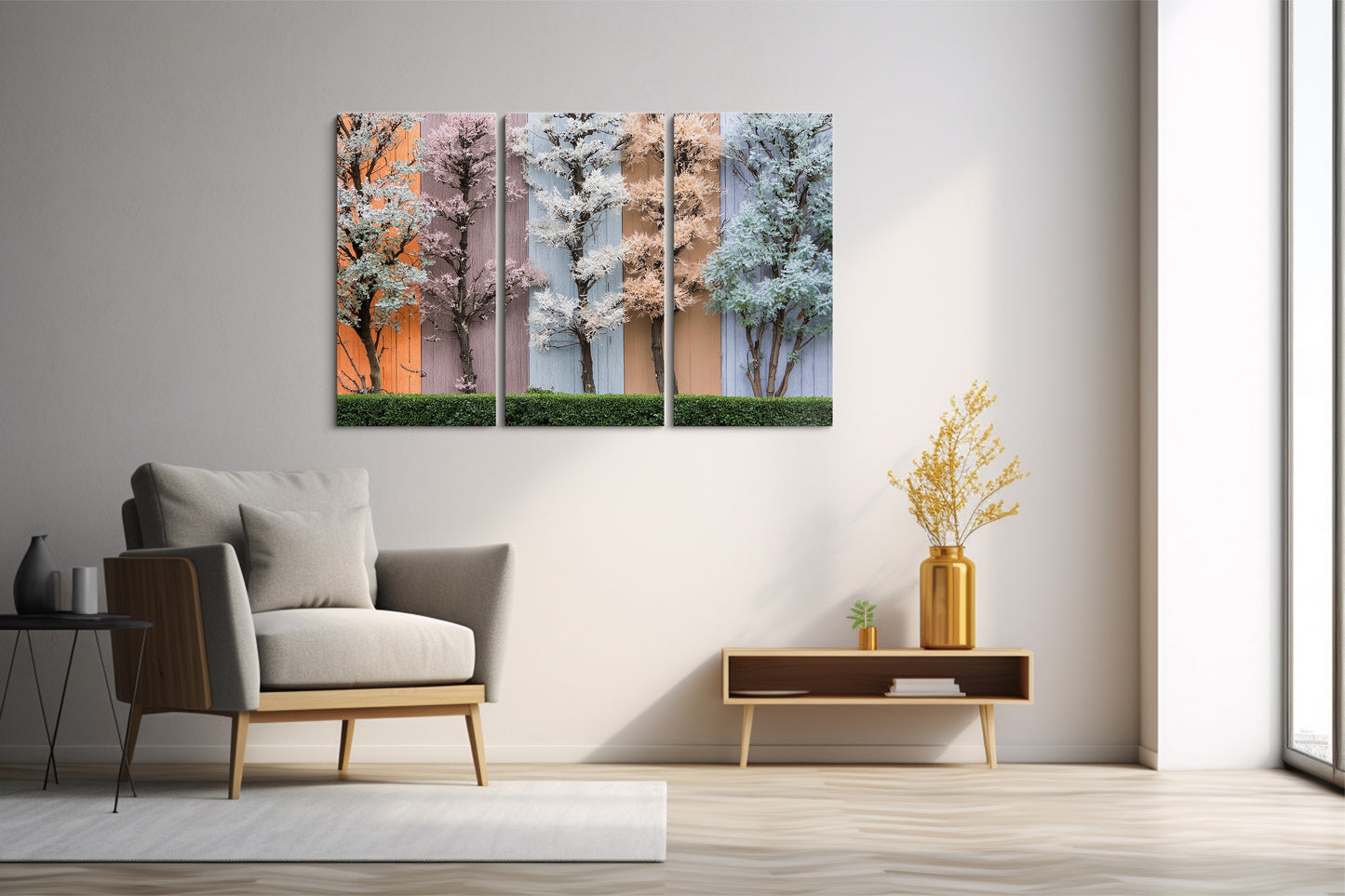 Tablou 3 Piese Copacii Colorați