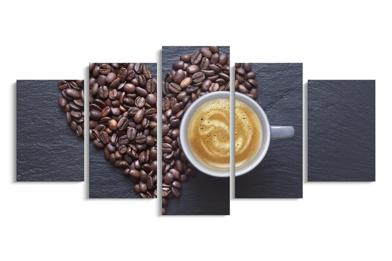 Tablou 5 Piese I Love Coffe II