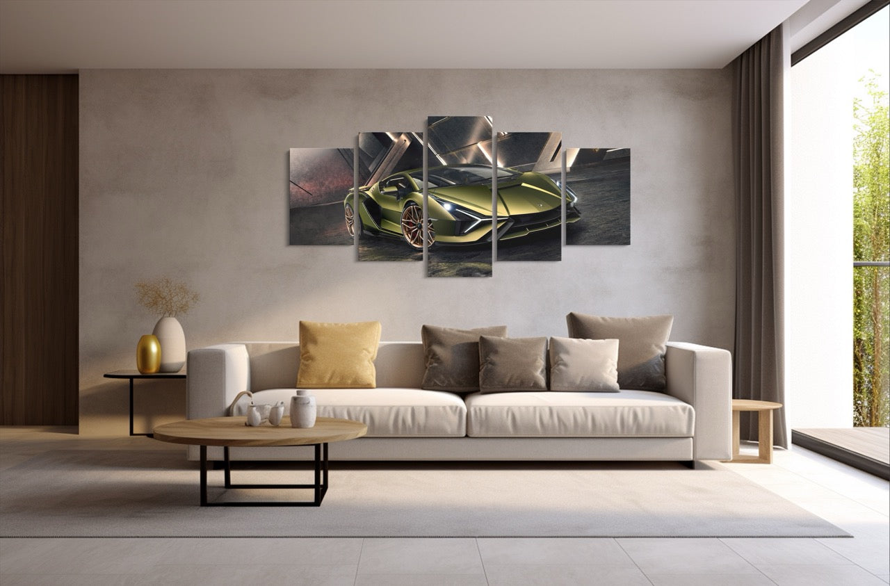 Tablou 5 Piese Lamborghini