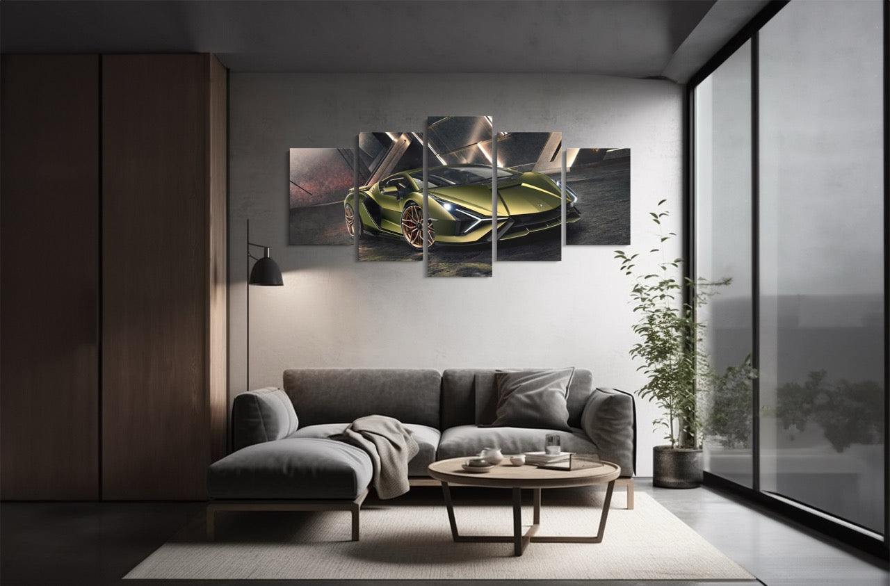 Tablou 5 Piese Lamborghini