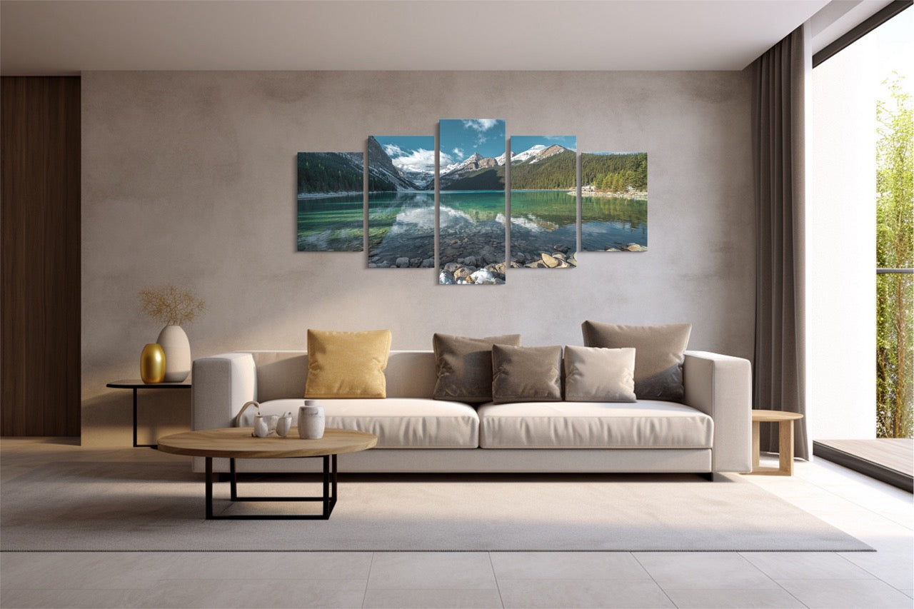 Tablou 5 Piese Lacul & Muntele