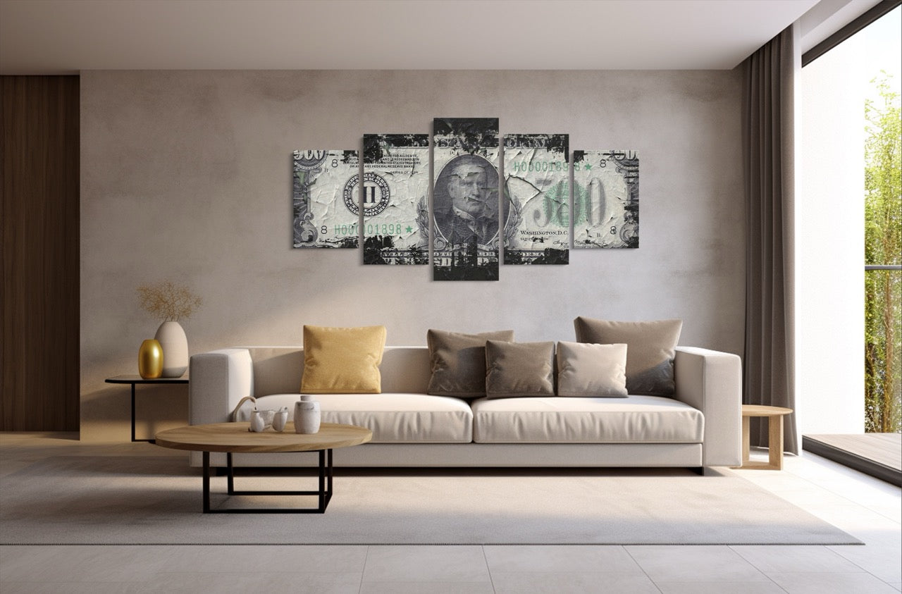 Tablou 5 Piese Money