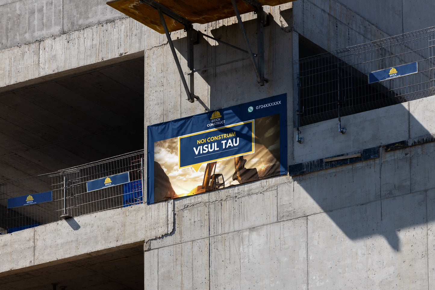 Banner Construcții personalizabil 100x180