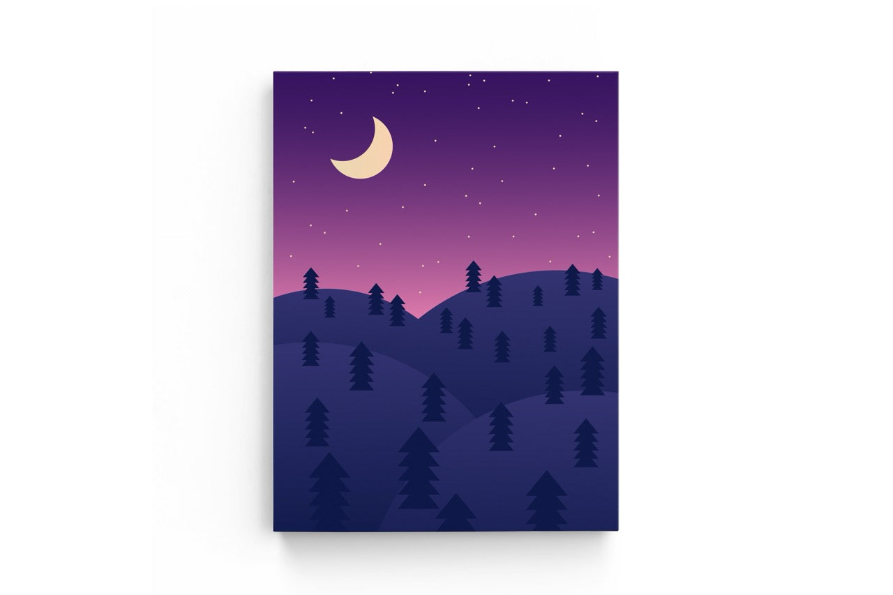 Tablou Canvas Pădurea În Miez De Noapte