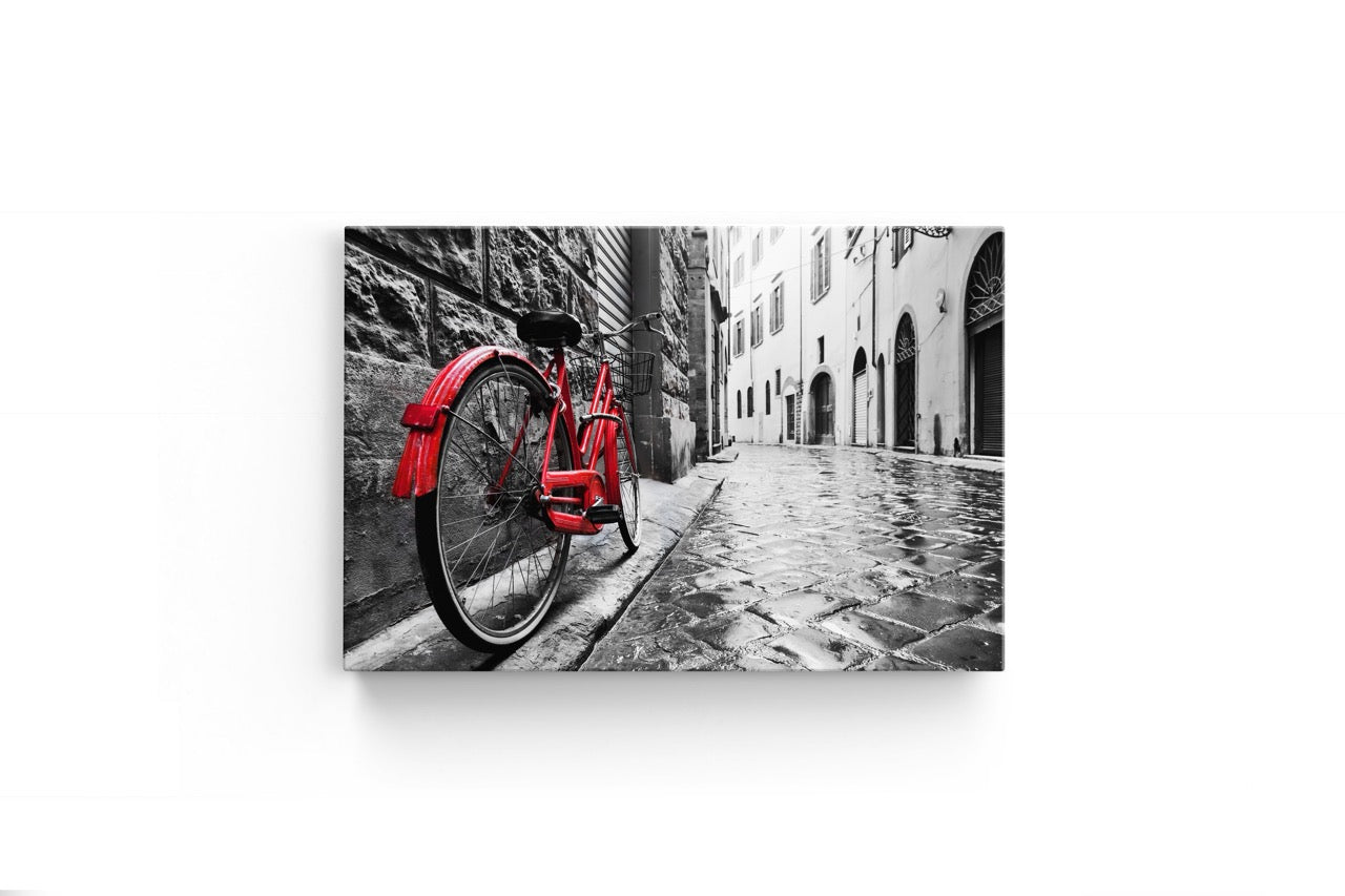 Tablou Canvas Bicicleta Roșie În Praga