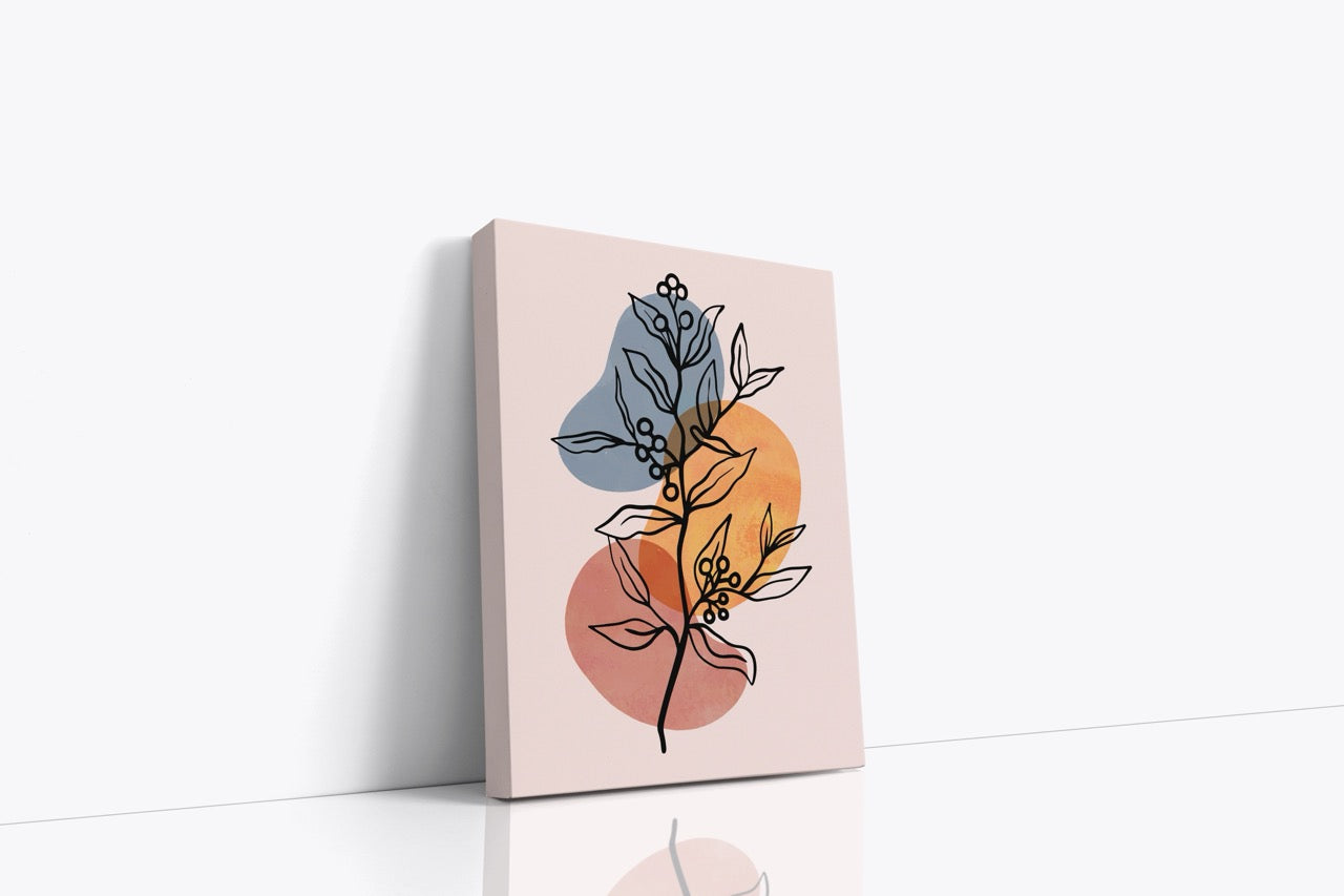 Tablou Canvas Floare Pe Fundal Roz