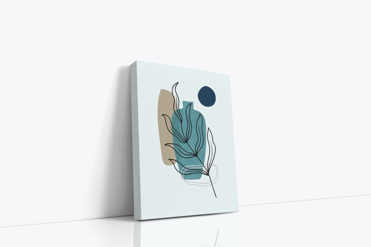 Tablou Canvas Minimal Pe Fundal Albastru