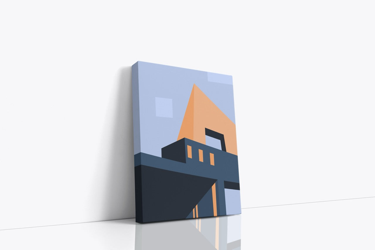 Tablou Canvas Constructie Abstracta