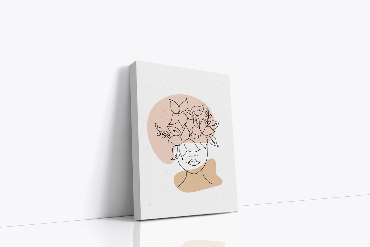 Tablou Canvas Cu Capul În Flori