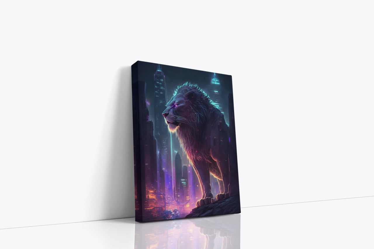 Tablou Canvas Digital Lion