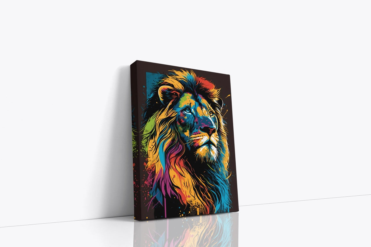 Tablou Canvas Leu Pictat