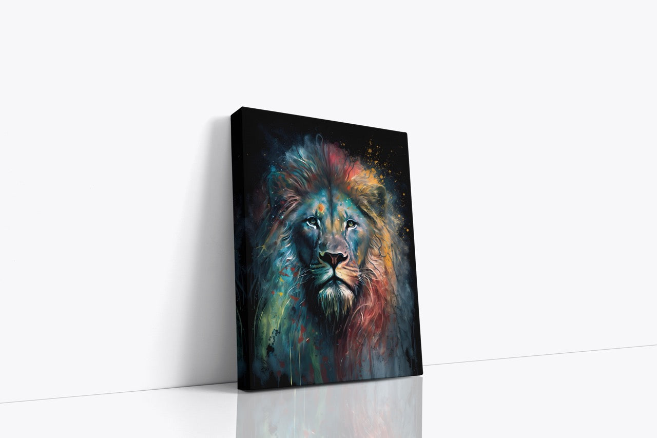 Tablou Canvas Leu Pictat II