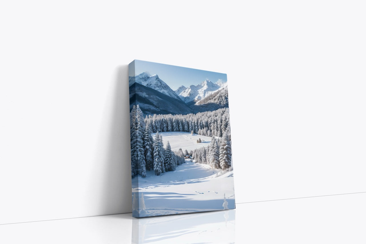 Tablou Canvas Iarna La Munte