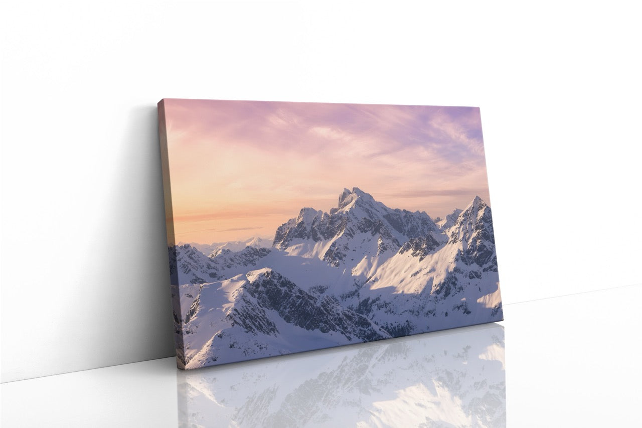 Tablou Canvas Răsăritul Peste Munții Alpi