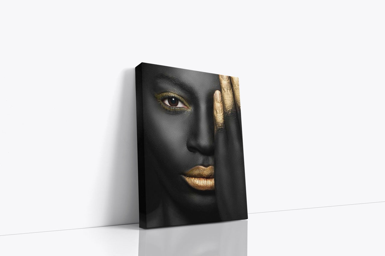 Tablou Canvas Buze Gold
