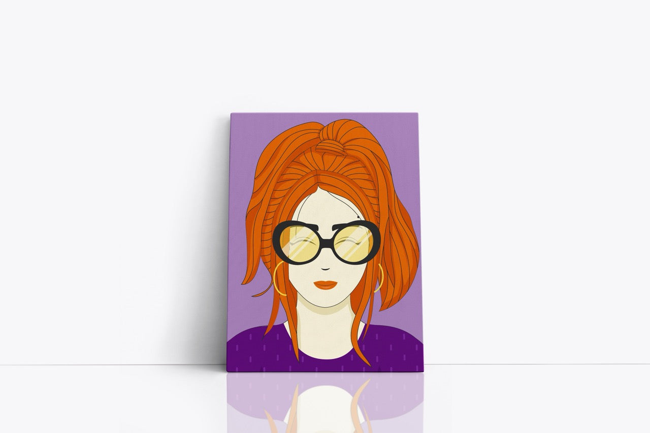 Tablou Canvas Fata Cu Ochelari