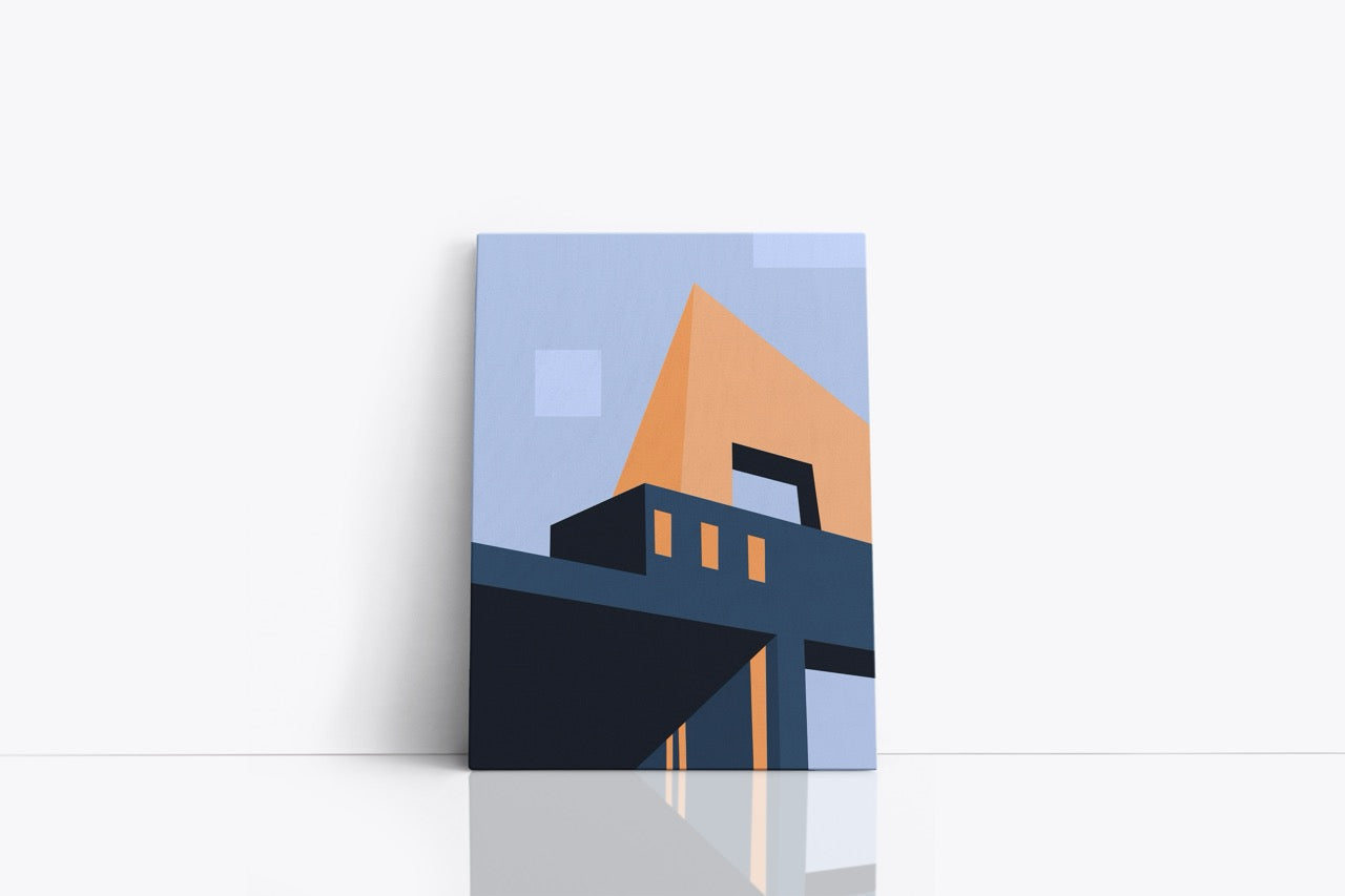 Tablou Canvas Constructie Abstracta