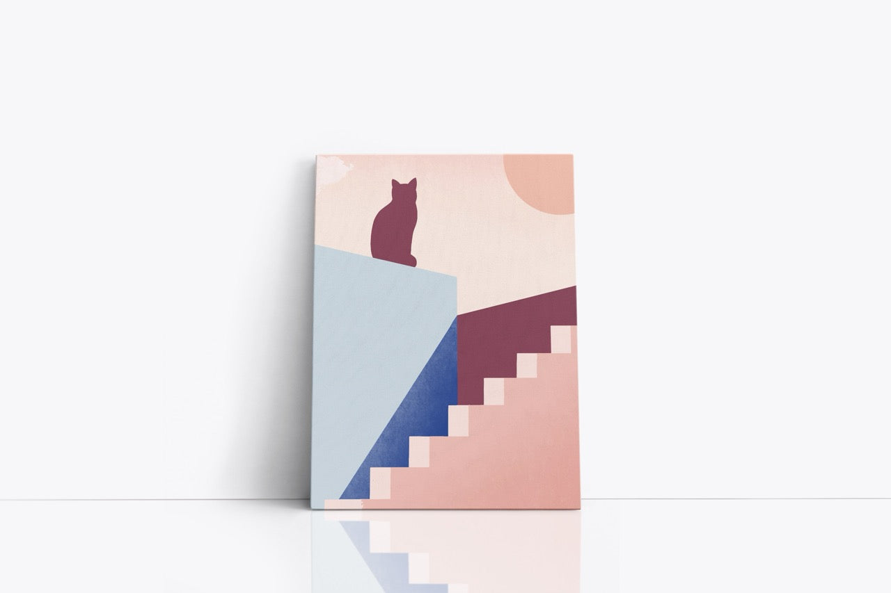 Tablou Canvas Pisica Și Treptele