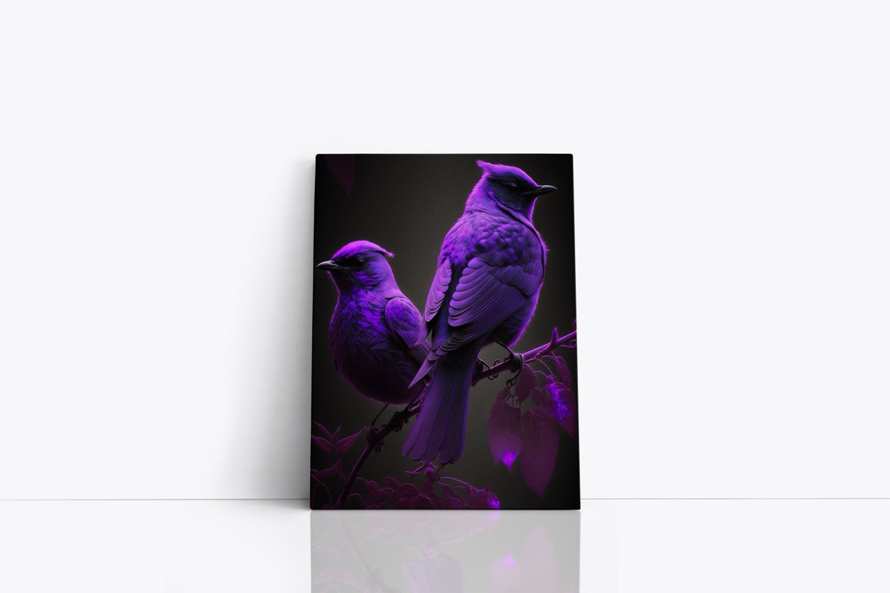 Tablou Canvas Păsări Fosforescente