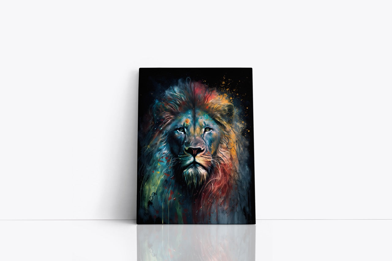 Tablou Canvas Leu Pictat II