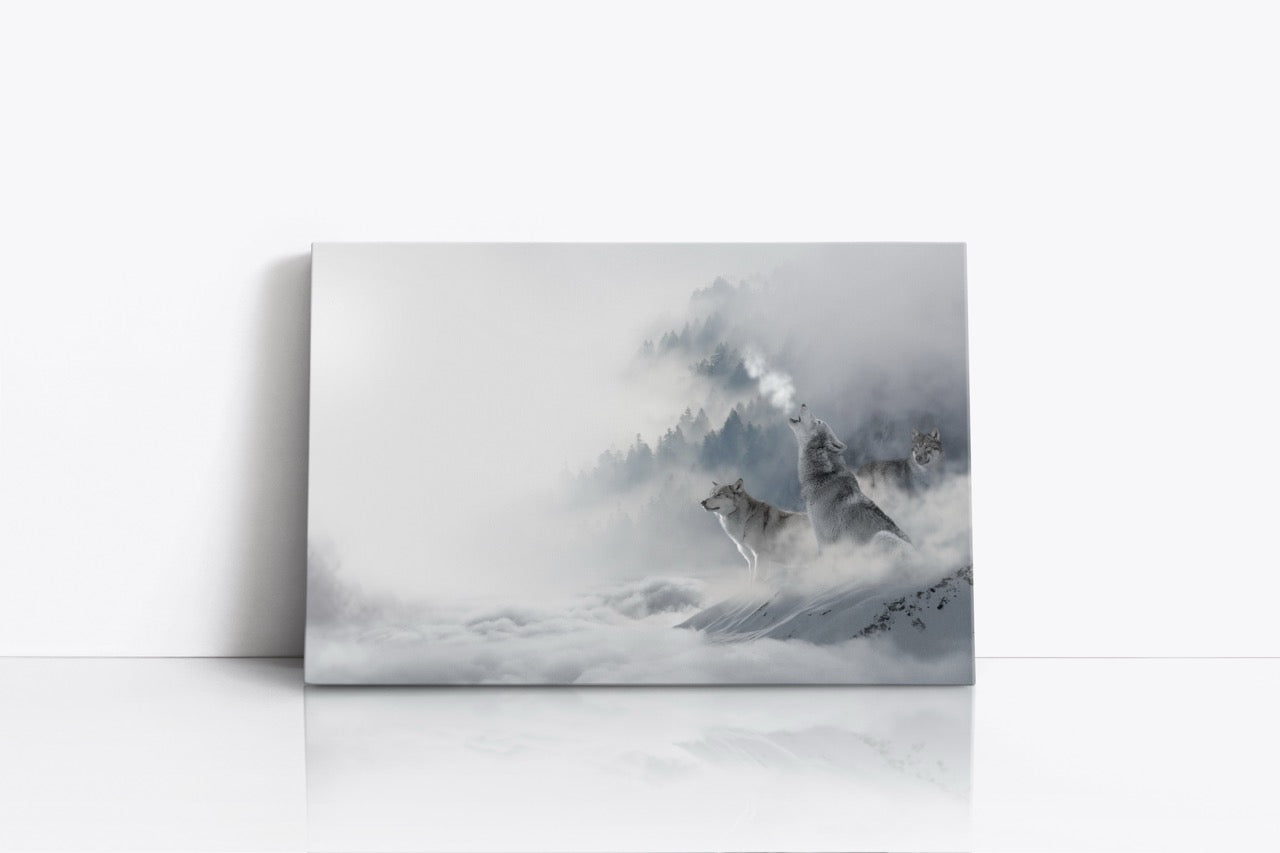 Tablou Canvas Lupii In Furtuna II