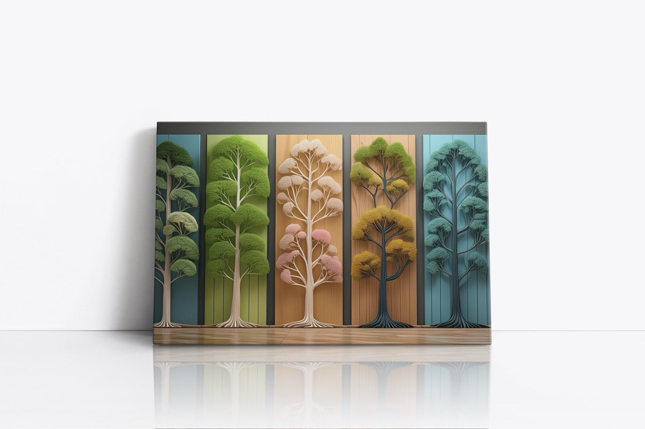 Tablou Canvas Color Tree III