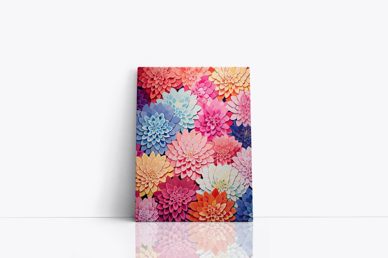 Tablou Canvas Mix Flower Wall