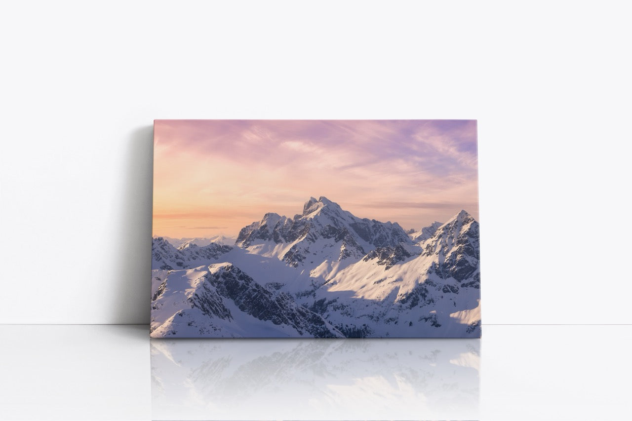 Tablou Canvas Răsăritul Peste Munții Alpi