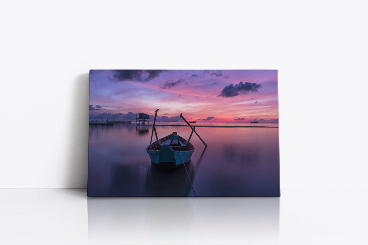 Tablou Canvas Sunrise Boat