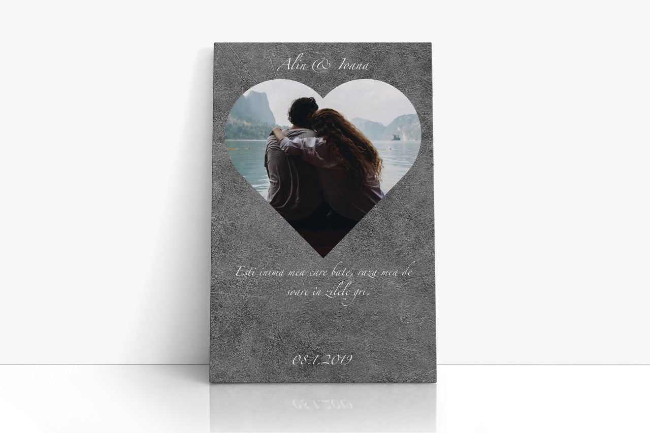 Tablou Canvas Personalizat VDay Grey