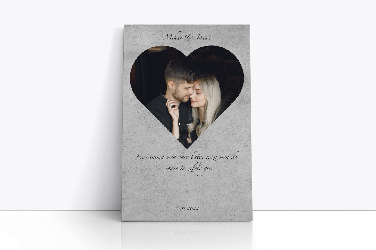Tablou Canvas Personalizat VDay Gri