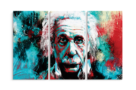 Tablou 3 Piese Albert Einstein