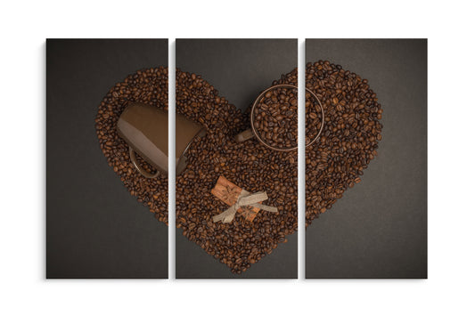 Tablou 3 Piese Coffe Love