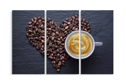 Tablou 3 Piese I Love Coffe