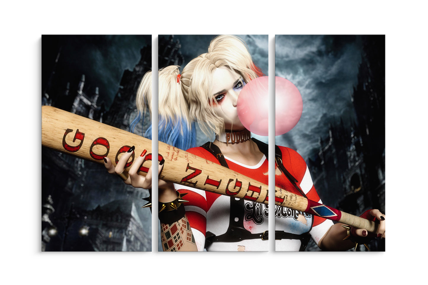 Tablou 3 Piese Harley Quinn