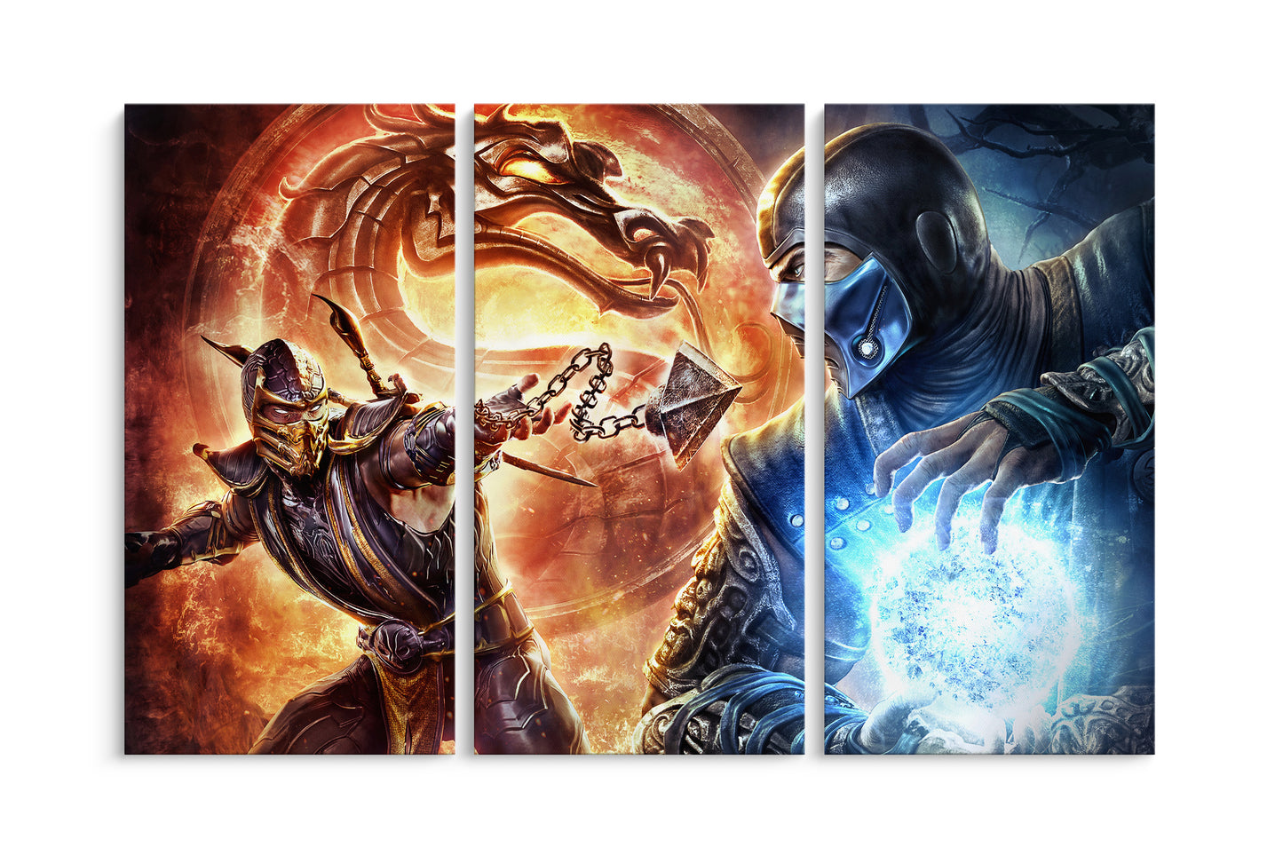 Tablou 3 Piese Scorpion & Sub-Zero