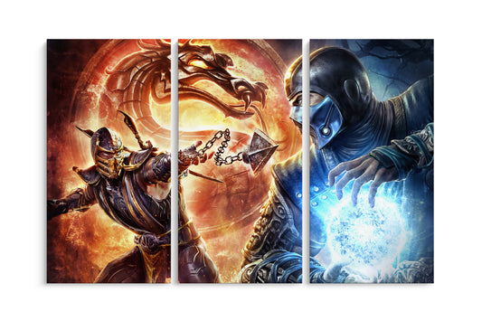 Tablou 3 Piese Scorpion & Sub-Zero