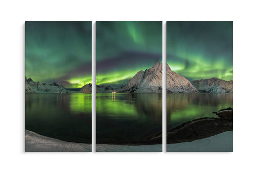 Tablou 3 Piese Aurora Boreala