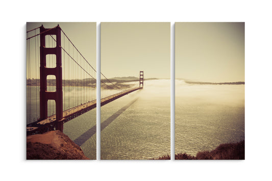 Tablou 3 Piese San Francisco Golden Gate