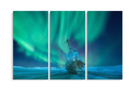 Tablou 3 Piese Aurora Boreală II