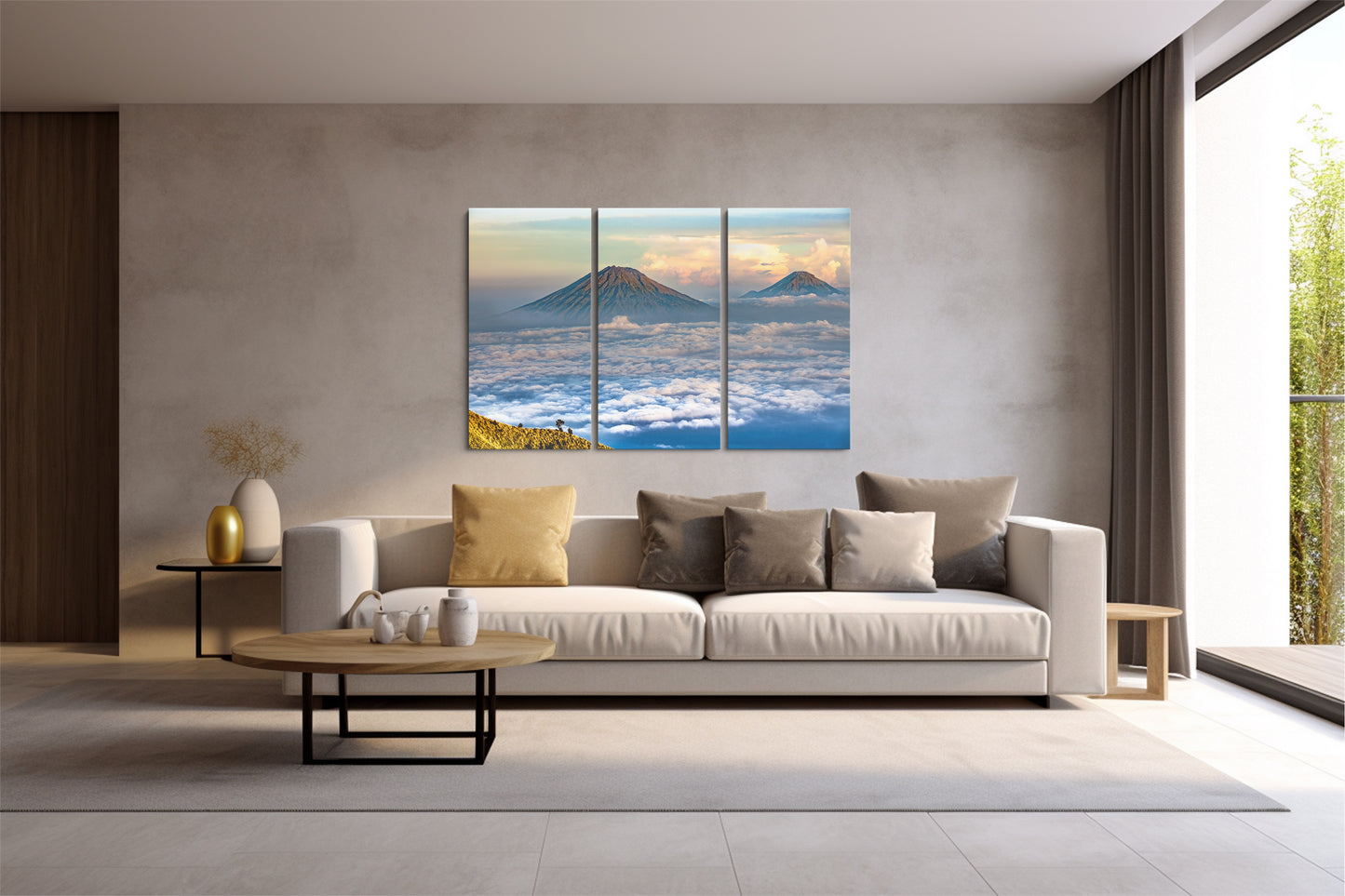 Tablou 3 Piese Twin Mountain