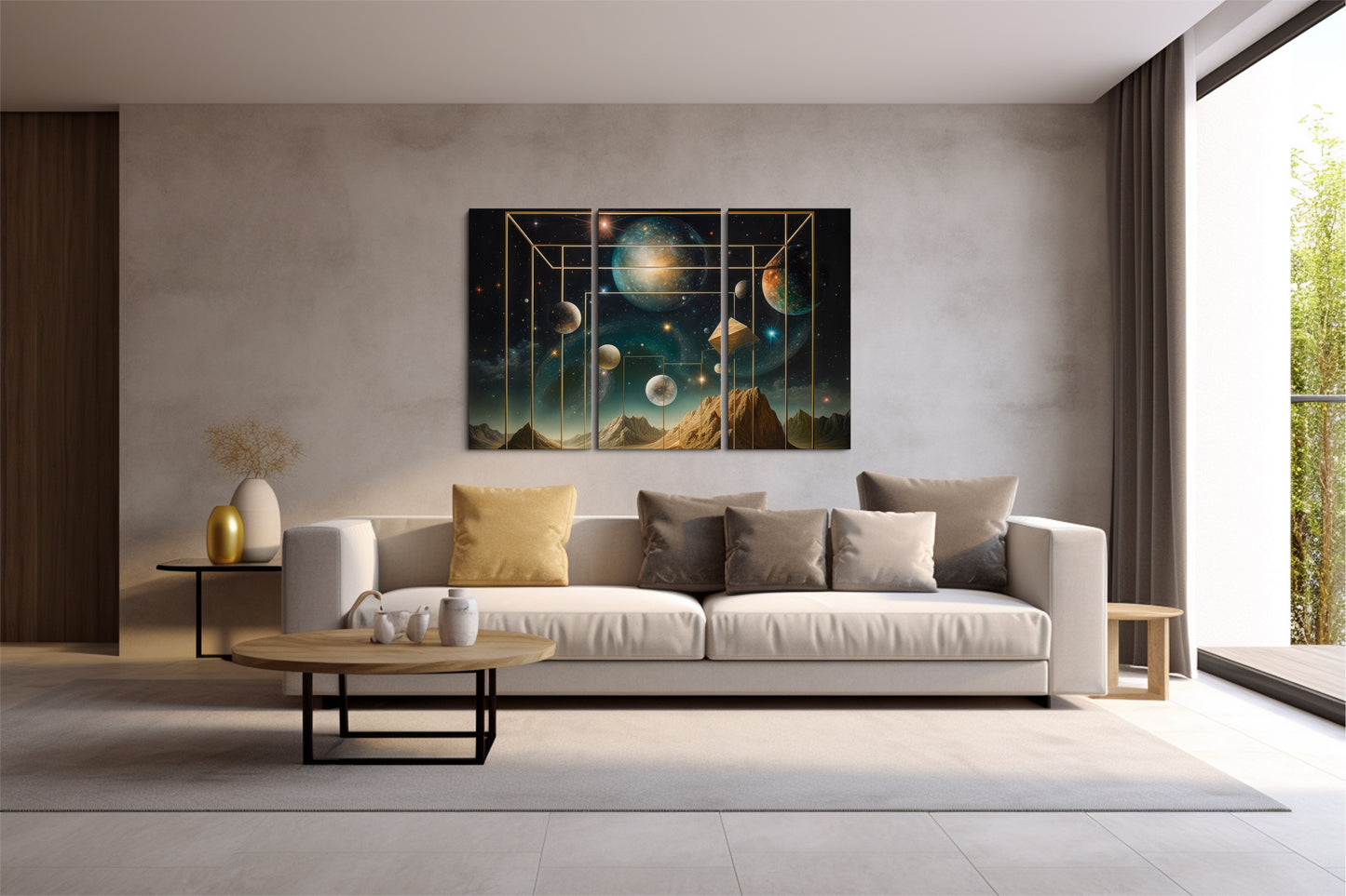 Tablou 3 Piese Planete