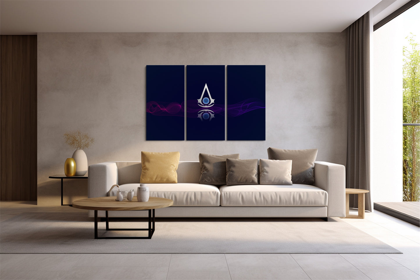Tablou 3 Piese Assasin Creed Logo